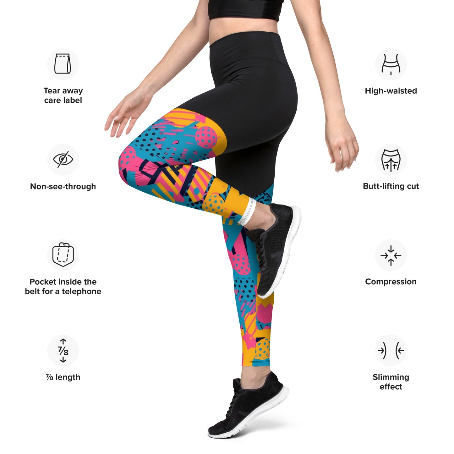 "SAVED BY THE BALL" ELITE PERFORMANCE PICKLEBALL LEGGINGS
