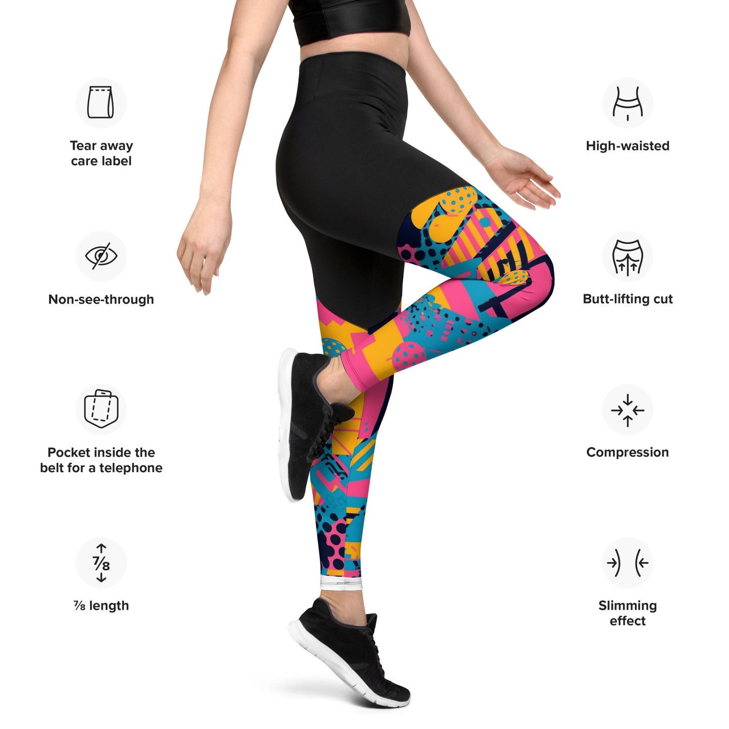 "SAVED BY THE BALL" ELITE PERFORMANCE PICKLEBALL LEGGINGS