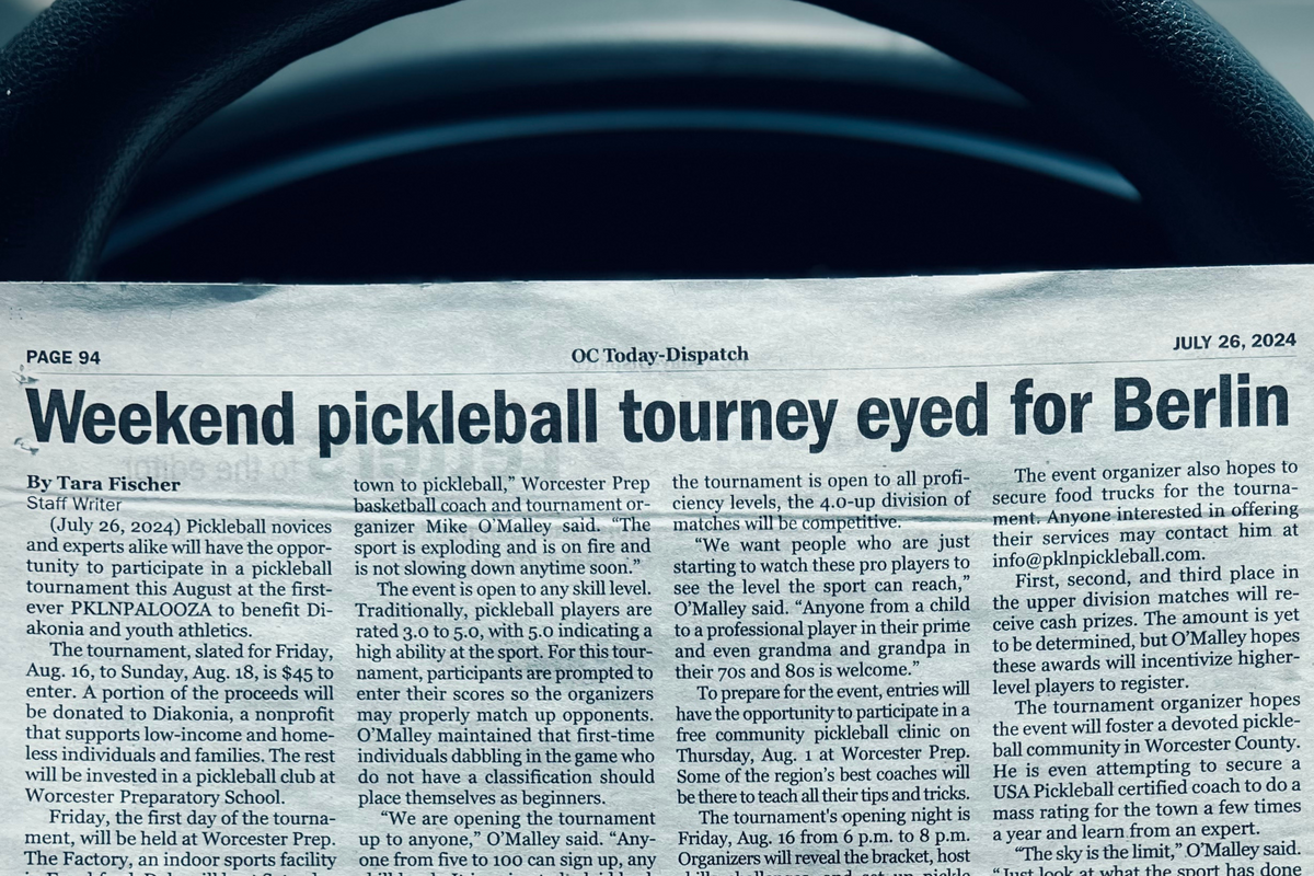 July 2024 | OC Today - Disptach: 'Weekend pickleball tourney planned f ...