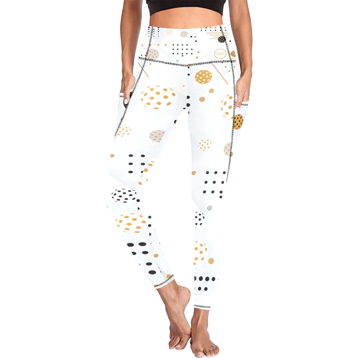 "GOLD RUSH" PRO PERFORMANCE PICKLEBALL LEGGINGS