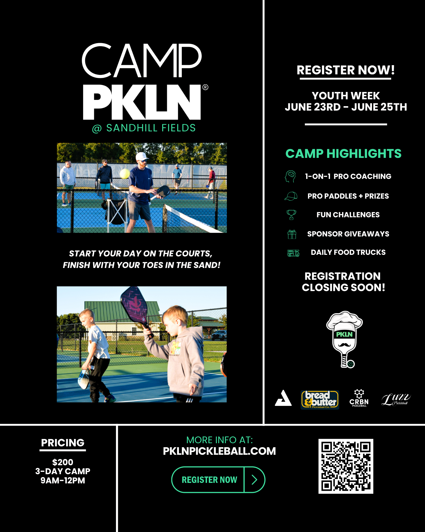 “CAMP PKLN” SUMMER SESSIONS