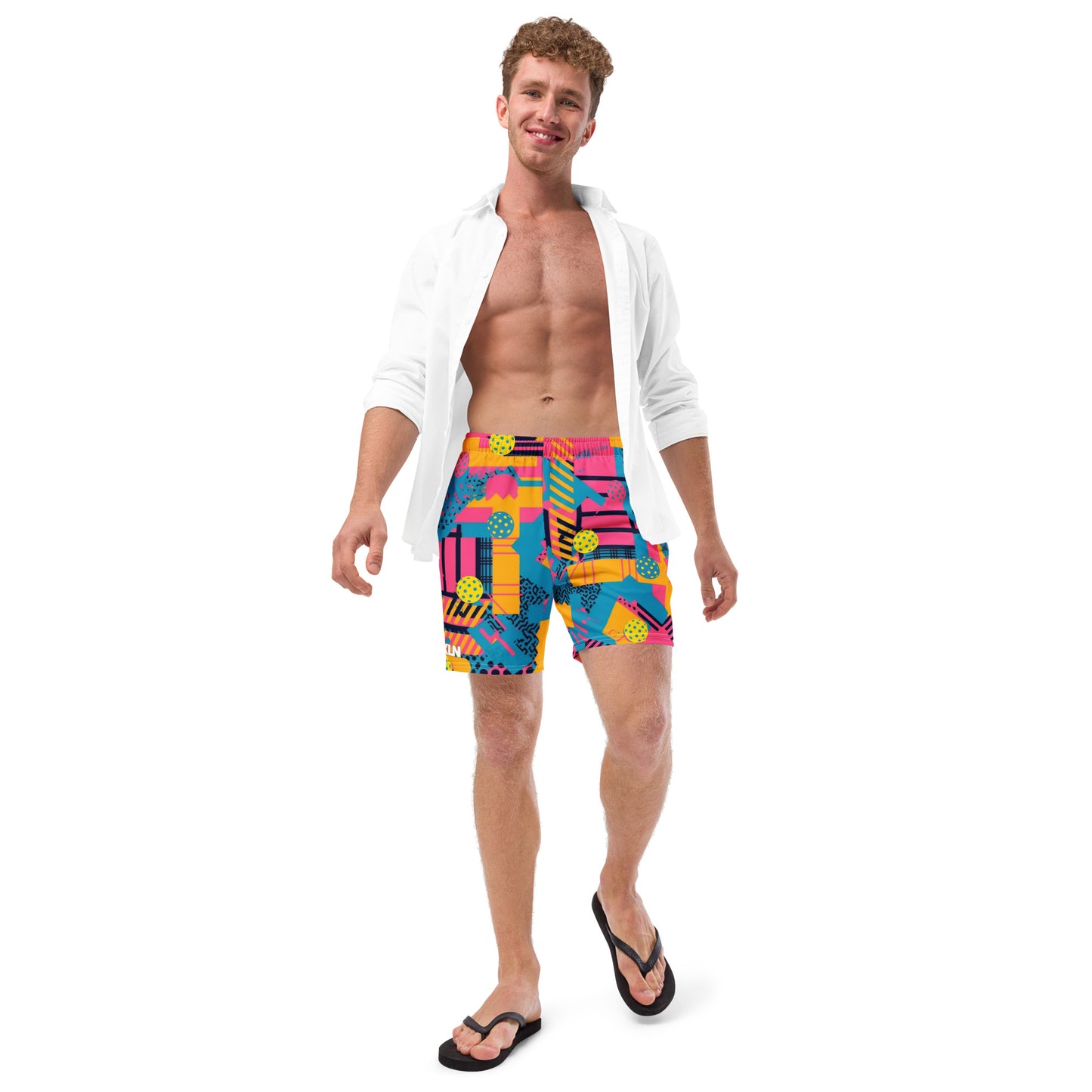 "SAVED BY THE BALL" UPF50+ MENS PICKLEBALL x SWIM SHORTS