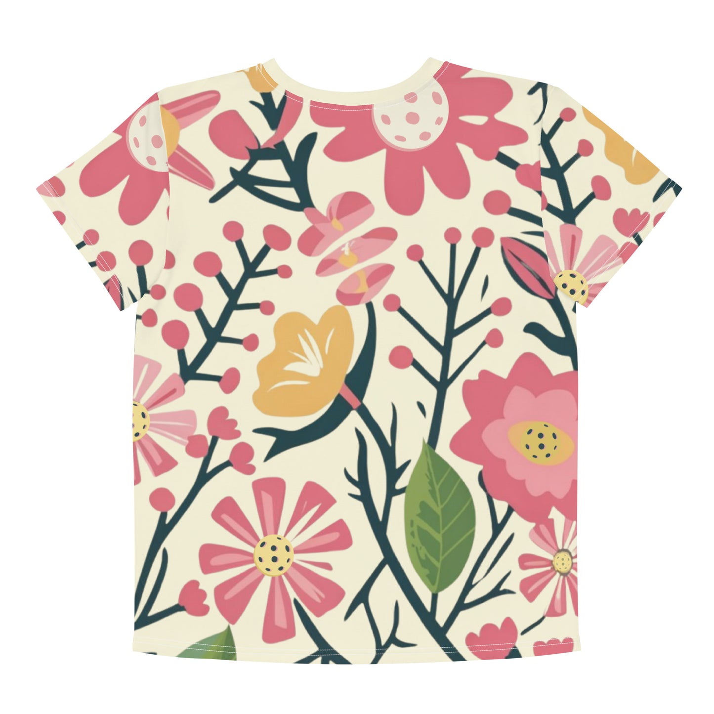 "SPRING FLORAL" YOUTH PICKLEBALL TEE