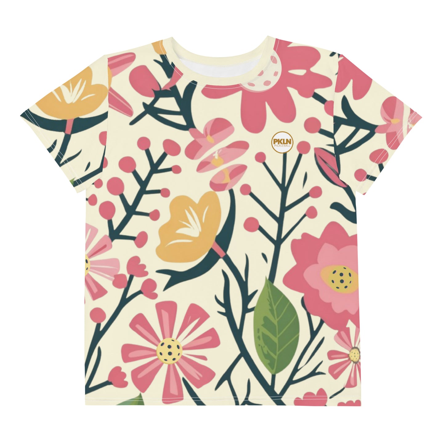 "SPRING FLORAL" YOUTH PICKLEBALL TEE