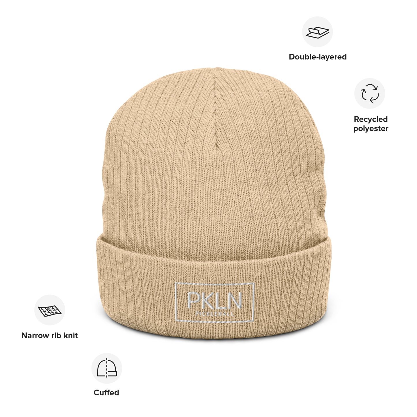 "COAST" EMBROIDERED ORGANIC PRE/POST PICKLEBALL BEANIE