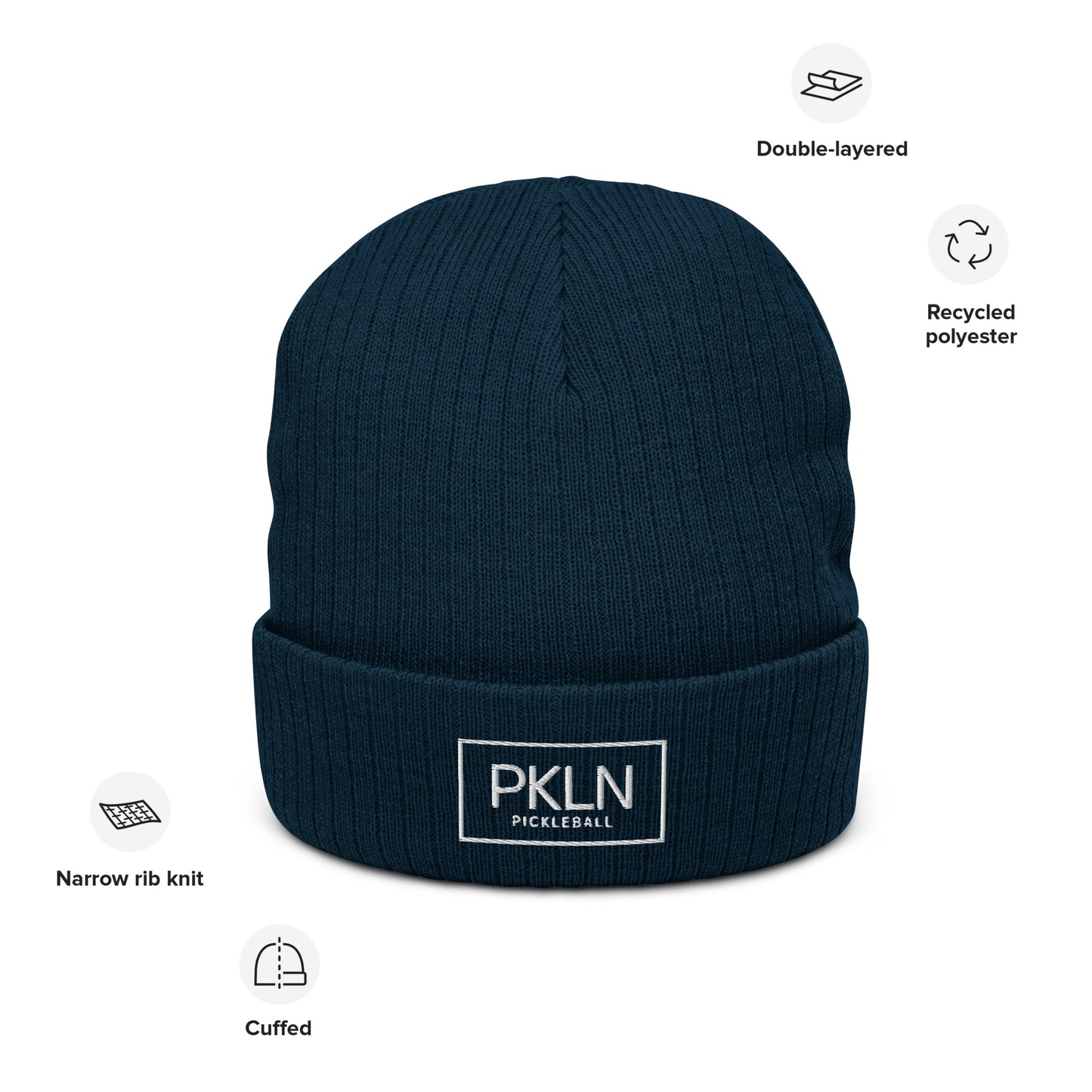 "COAST" EMBROIDERED ORGANIC PRE/POST PICKLEBALL BEANIE