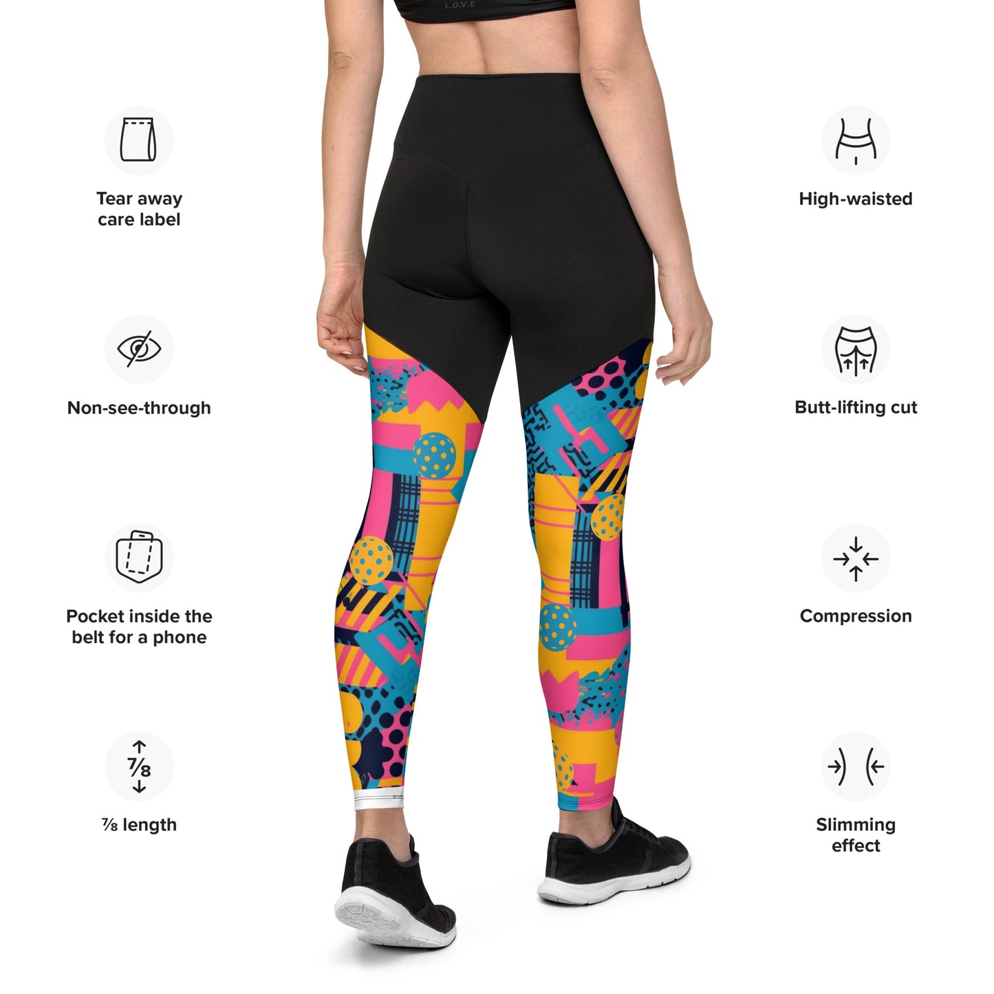 "SAVED BY THE BALL" ELITE PERFORMANCE PICKLEBALL LEGGINGS