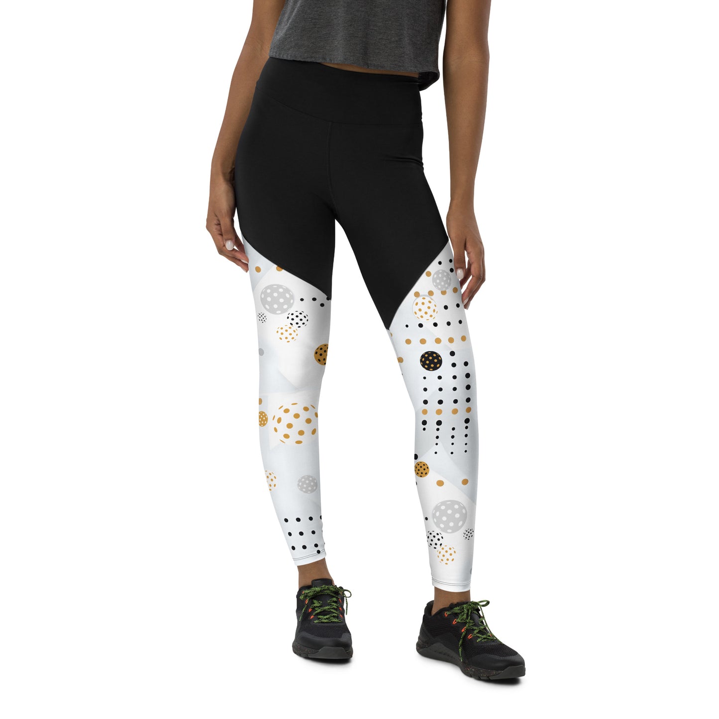 "GOLD RUSH" ELITE PERFORMANCE PICKLEBALL LEGGINGS