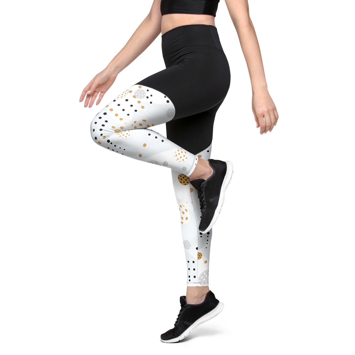 "GOLD RUSH" ELITE PERFORMANCE PICKLEBALL LEGGINGS