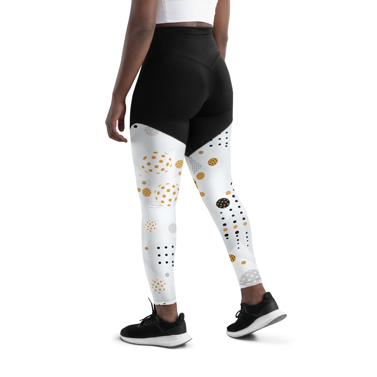 "GOLD RUSH" ELITE PERFORMANCE PICKLEBALL LEGGINGS