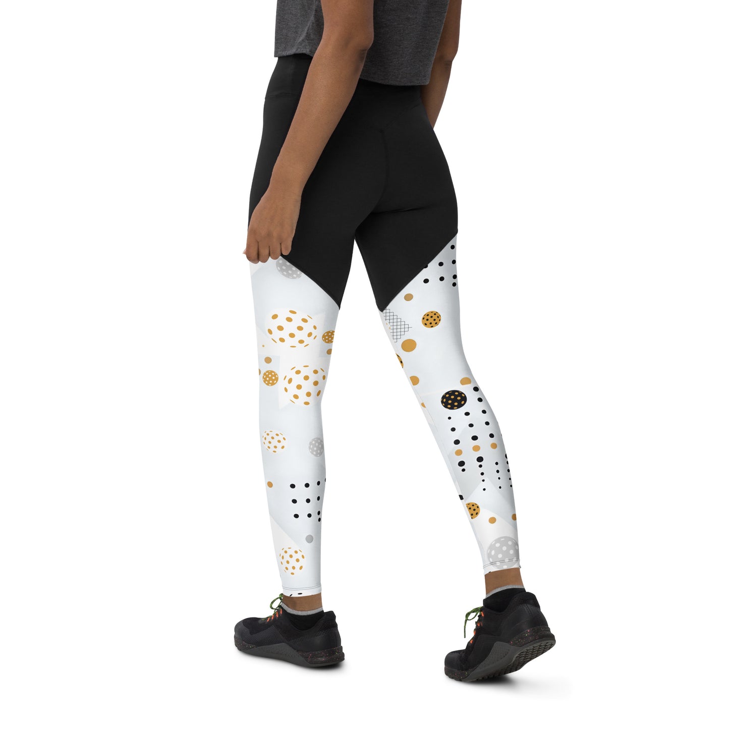 "GOLD RUSH" ELITE PERFORMANCE PICKLEBALL LEGGINGS