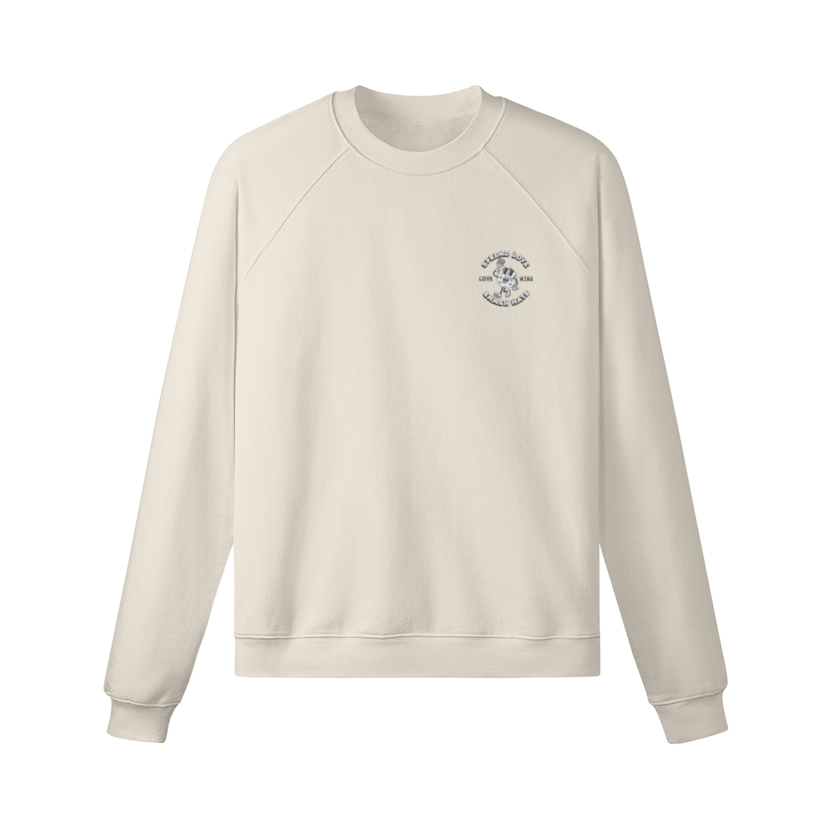 "LOVE WINS" EMBROIDERED PREMIUM PODIUM SWEATSHIRT